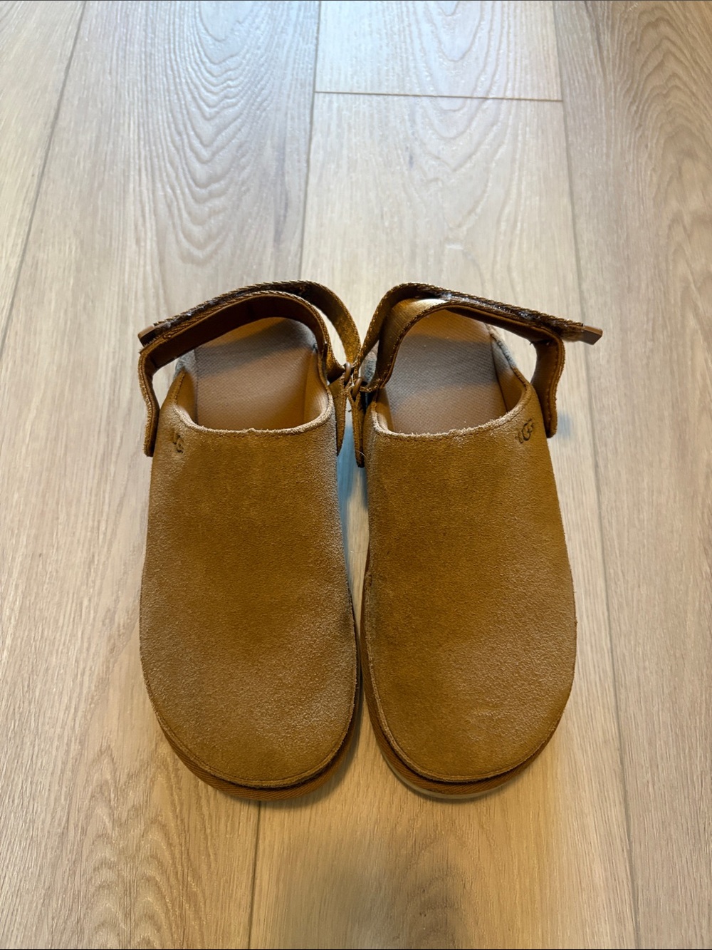 UGG Women's Suede Clog Mules in Chestnut Brown